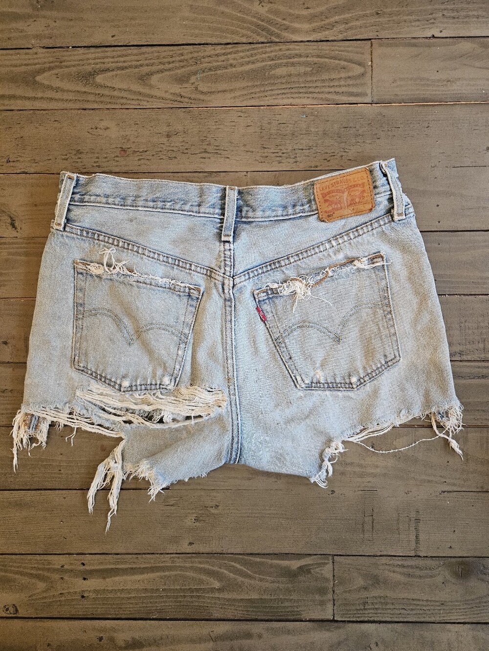 Distressed Levi's Cutoffs - Picture 2 of 8